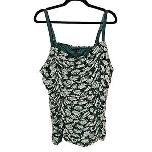 Torrid Stretch Mesh Cropped Shirred Cami Top Womens Plus Size 4X NWT